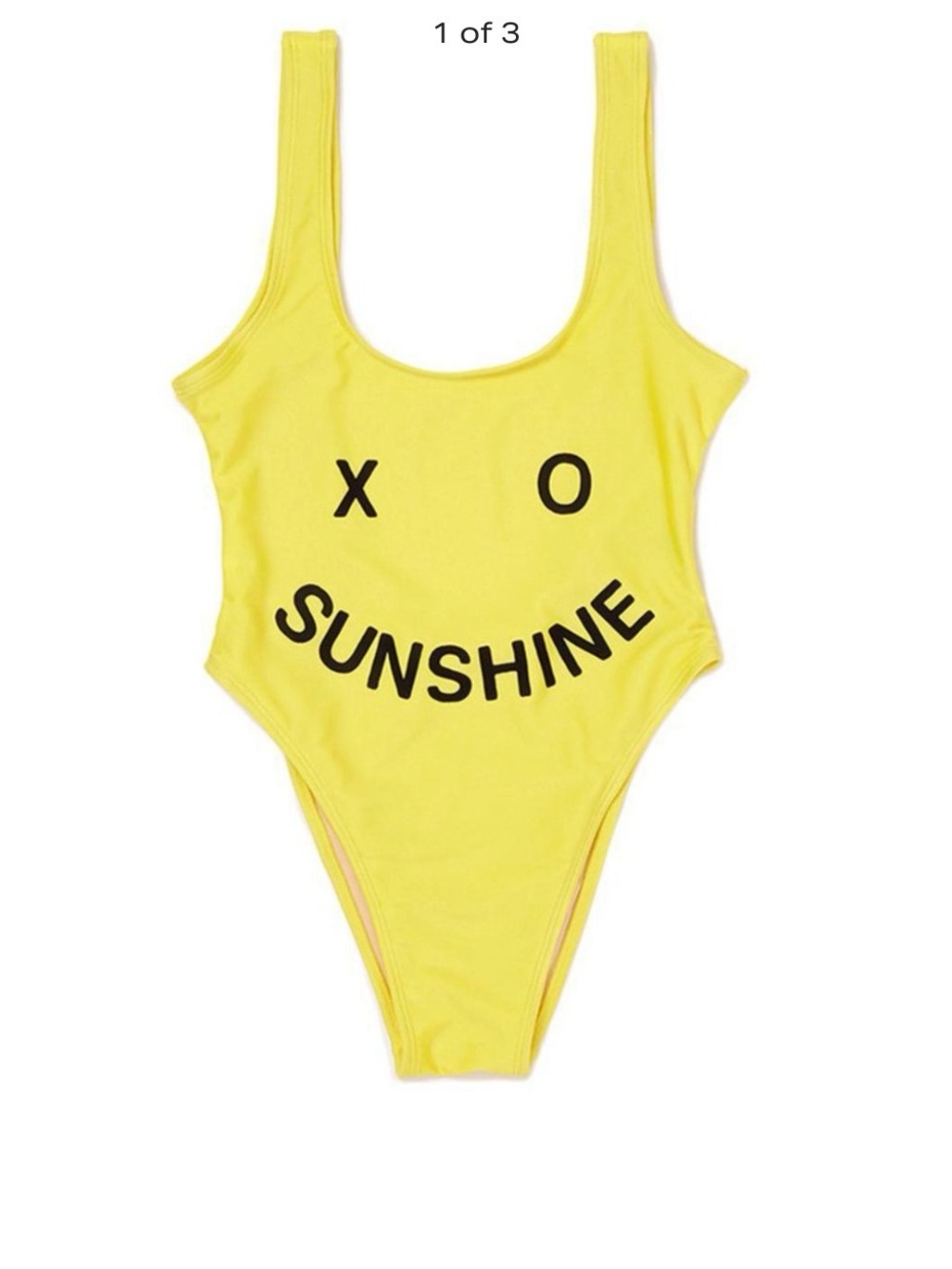 Private Party x Bando XO Sunshine One Piece High Cut Swimsuit -new
